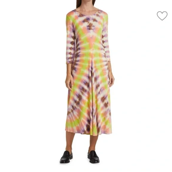 Raquel Allegra - Multicolor Fitted Tie Dye Dress - Picture 4 of 8